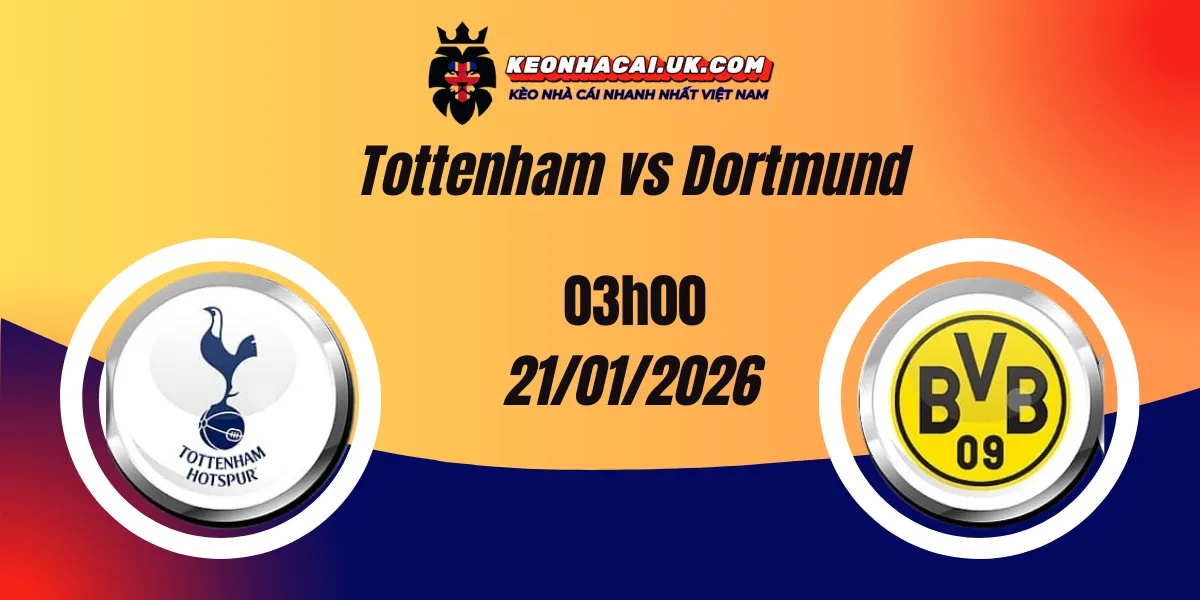 Nhận định Champions League: Tottenham vs Dortmund 21/01/2026